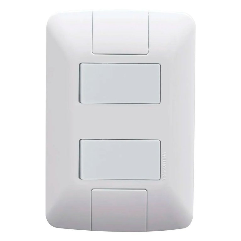 Conjunto 4x2 2 Interruptor Simples Tramontina Aria 6 a 250v Conjunto 4x2 2 Interruptor Simples Tramontina Aria 6 a 250v