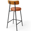 Ver imagem 5 de Banqueta Baixa Cozinha Sala Jantar Bancada Milão L02 Couríssimo Whisky Camel - lyam decor