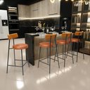 Ver imagem 2 de Banqueta Baixa Cozinha Sala Jantar Bancada Milão L02 Couríssimo Whisky Camel - lyam decor