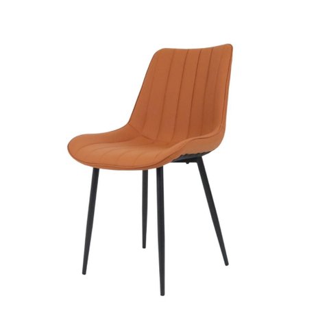 Cadeira de Jantar Taina Estofada Caramelo Design Anatômico Moderna e Confortável