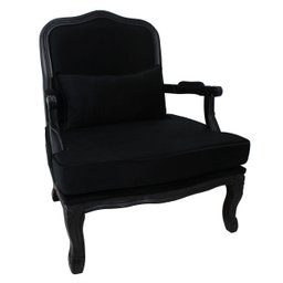 Kit 2 Poltronas Clássica King Entalhada Capitonê Preto Soberati Poltrona Clássica King Entalhada Cap - 2