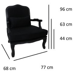 Kit 2 Poltronas Clássica King Entalhada Capitonê Preto Soberati Poltrona Clássica King Entalhada Cap - 5