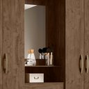 Ver imagem 5 de Guarda Roupa Casal Capri com Espelho 4 Portas Castanho Wood Moval