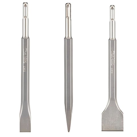 Conjunto de Ponteiro e Talhadeira Sds Plus com 3 Peças - D-71314 - Makita Conj. Ponteiro e Talhadeir