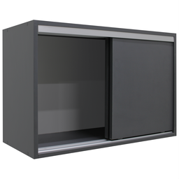 Armário Aéreo Multiuso 70cm 2 Portas de Correr 100% Mdf Cor:cinza - 5