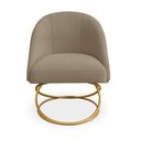 Ver imagem 2 de Cadeira Poltrona Lua Bouclê Base Luxo:capuccino