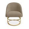 Cadeira Poltrona Lua Bouclê Base Luxo:capuccino - 2