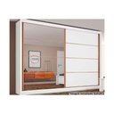 Ver imagem 1 de Guarda Roupa Casal 2 Portas de Correr e 6 Gavetas C/ 1 Espelho Sevilha Branco - Europa