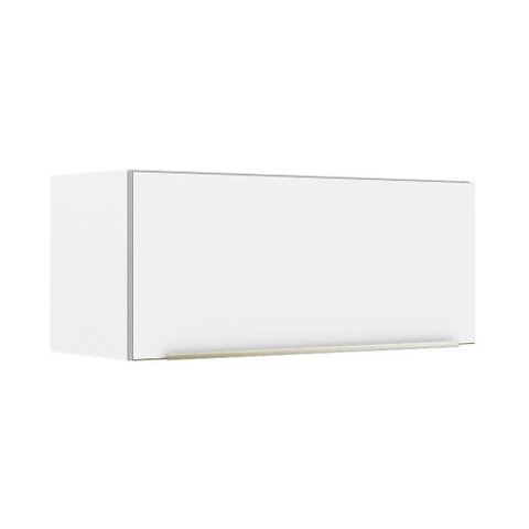 Armário Aéreo 80 Cm 1 Porta Basculante Branco/Branco Veludo