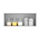Ver mais imagens de Armário Aéreo 80 Cm 1 Porta Basculante Branco/Branco Veludo