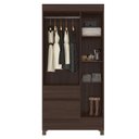 Ver imagem 3 de Guarda Roupa Solteiro Wind com Cômoda Montevidéu Café Touch - Demóbile