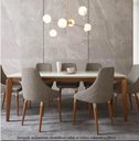 Ver imagem 2 de Mesa Lauren Tampo Off White Fosco Base Natural 210cm - 70558