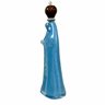 Escultura Santa Nossa Senhora de Fatima Decorativa em Murano Azul Bebe - 45x12cm - Escultura Decorat - 4