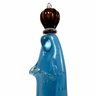Escultura Santa Nossa Senhora de Fatima Decorativa em Murano Azul Bebe - 45x12cm - Escultura Decorat - 3