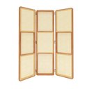 Ver imagem 1 de Biombo Ricco 3 Folhas Madeira com Palhinha Amêndoa