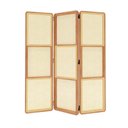 Ver imagem 3 de Biombo Ricco 3 Folhas Madeira com Palhinha Amêndoa