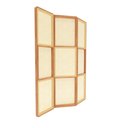 Ver imagem 2 de Biombo Ricco 3 Folhas Madeira com Palhinha Amêndoa