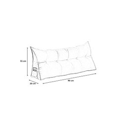 Almofada Cabeceira Ana Cama Solteiro 90cm Suede Cinza Ms Decor - 4
