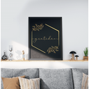 Ver imagem 3 de Kit 3 Quadros Moldura Preta 30x40cm Amor Fé e Gratidão