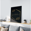 Ver imagem 6 de Kit 3 Quadros Moldura Preta 30x40cm Amor Fé e Gratidão
