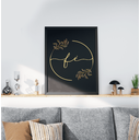 Ver imagem 2 de Kit 3 Quadros Moldura Preta 30x40cm Amor Fé e Gratidão