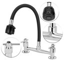 Ver imagem 2 de Torneira Misturador Gourmet Flexível Preto Cozinha Mesa 1/4v