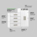 Ver imagem 2 de Comoda Áurea 2 Portas 4 Gavetas Branco - Demóbile