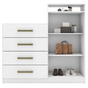 Ver imagem 3 de Comoda Áurea 2 Portas 4 Gavetas Branco - Demóbile