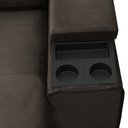 Ver imagem 7 de Sofá Retrátil Reclinável para Sala 3 Lugares 210cm Niels F04 Veludo Marrom Escuro - Lyam Decor