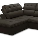 Ver imagem 6 de Sofá 4 Lugares Retrátil Reclinável Chaise Esquerdo 288cm Solin F04 Veludo Marrom Escuro - Lyam