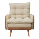 Ver imagem 3 de Poltrona Inglaterra com Puff Linho - Harpia Decor