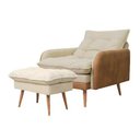 Ver imagem 2 de Poltrona Inglaterra com Puff Linho - Harpia Decor