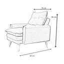 Ver mais imagens de Poltrona Inglaterra com Puff Linho - Harpia Decor