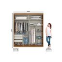 Ver imagem 2 de Guarda Roupa 2 Portas de Correr (1 C- Espelho) e 3 Gavetas Verg Branco - Henn