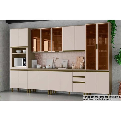 Kit de Cozinha Completa 9 Peças Connect (3aéreos+2balcões+2paneleiros+2complementos) C6p09 Duna/