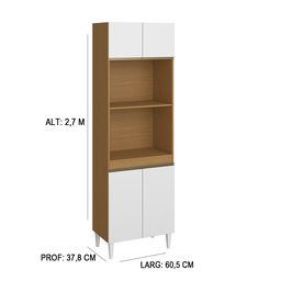 Paneleiro Clara Plus Torre Quente 04 Pts 2002100-930 Aramoveis - 3