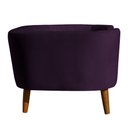 Ver imagem 4 de Cama para Cachorro Pet Sofá Gato Pé Palito Caminha Confortável com Almofada Veludo Roxo