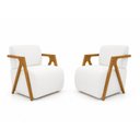 Ver imagem 2 de Kit 2 Poltronas Hope Estofadas em Bouclé Branco