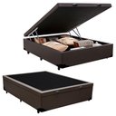 Ver imagem 1 de Cama Box Baú Viúva Sereneprime Sintético Marrom 128x188x44