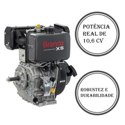Motor a Diesel 4 Tempos 10cv Partida Manual Bd10.0exs Branco - 4