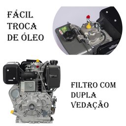Motor a Diesel 4 Tempos 10cv Partida Manual Bd10.0exs Branco - 6