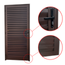 Ver imagem 2 de Porta Veneziana Alumínio 86 Dir Marrom Corten Brimak