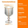Taça Graffiato Fio de Ouro de Vidro Canelado 380ml 1 Peças - Haus Concept Brinox - 5