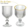 Taça Graffiato Fio de Ouro de Vidro Canelado 380ml 1 Peças - Haus Concept Brinox - 2