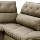 Ver imagem 5 de Sofá 3 Lugares Retrátil Reclinável Chaise Direito 258cm Bergen F04 Veludo Amêndoa - Lyam Decor