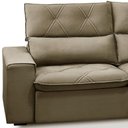 Ver imagem 6 de Sofá 3 Lugares Retrátil Reclinável Chaise Direito 258cm Bergen F04 Veludo Amêndoa - Lyam Decor