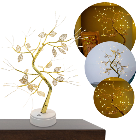 LUMINARIA DE MESA DECORATIVA MODELO ARVORE DUBAI 72LEDS