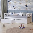 Ver imagem 2 de Cama Infantil Dreams com 02 Gavetas Madeira Maciça Branco Megamobilia