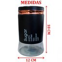 Ver imagem 3 de Frasco Pote Sugar de Vidro Médio Mantimentos Tampa Hermético