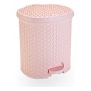 Ver imagem 1 de Lixeira Pedal Rattan 15 L Cozinha Banheiro Escritorio Rosa